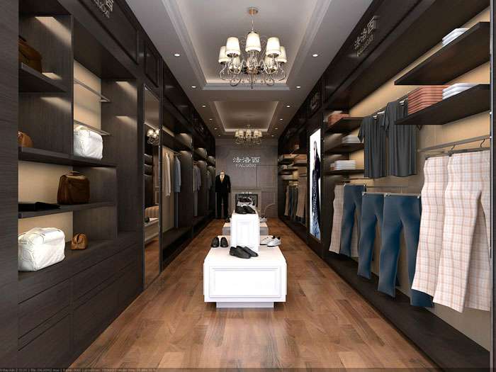 鄭州男裝專賣店裝修設(shè)計(jì)效果圖