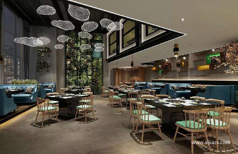 100平米火鍋店設計，小型主題火鍋店室內設計