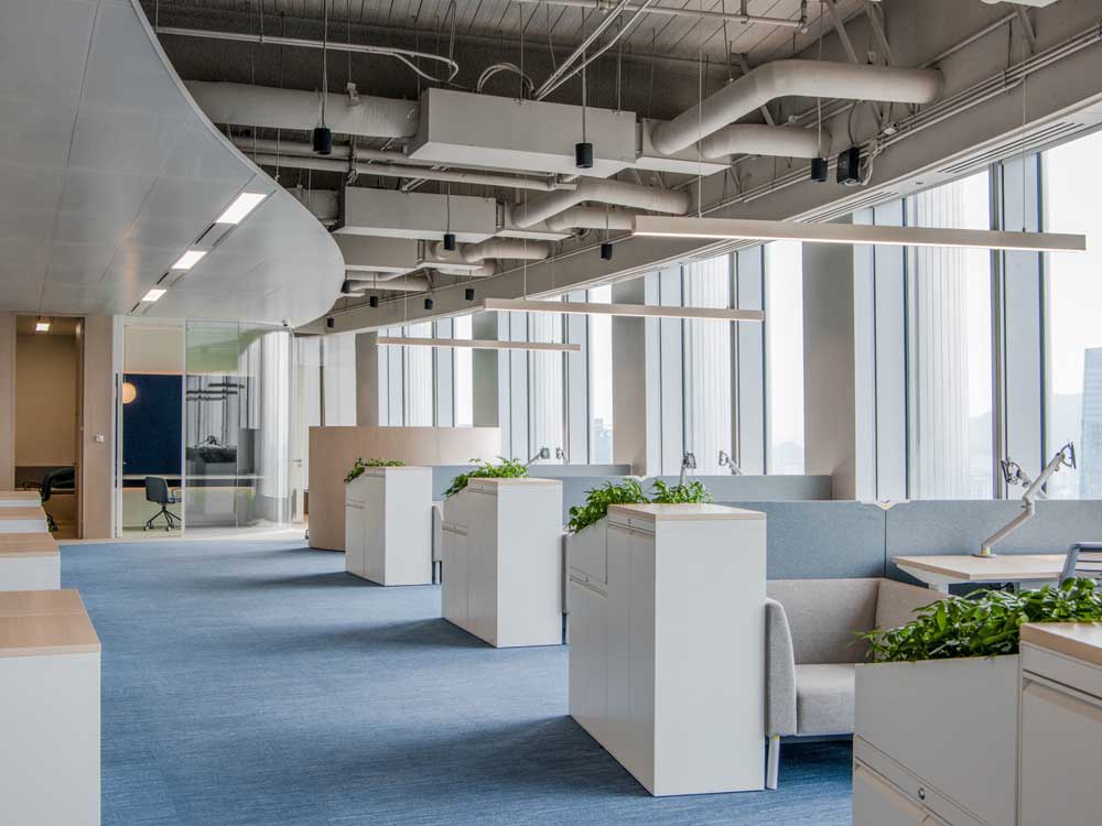 鄭州事務(wù)所辦公空間裝修設(shè)計，麻繩工作室效果圖