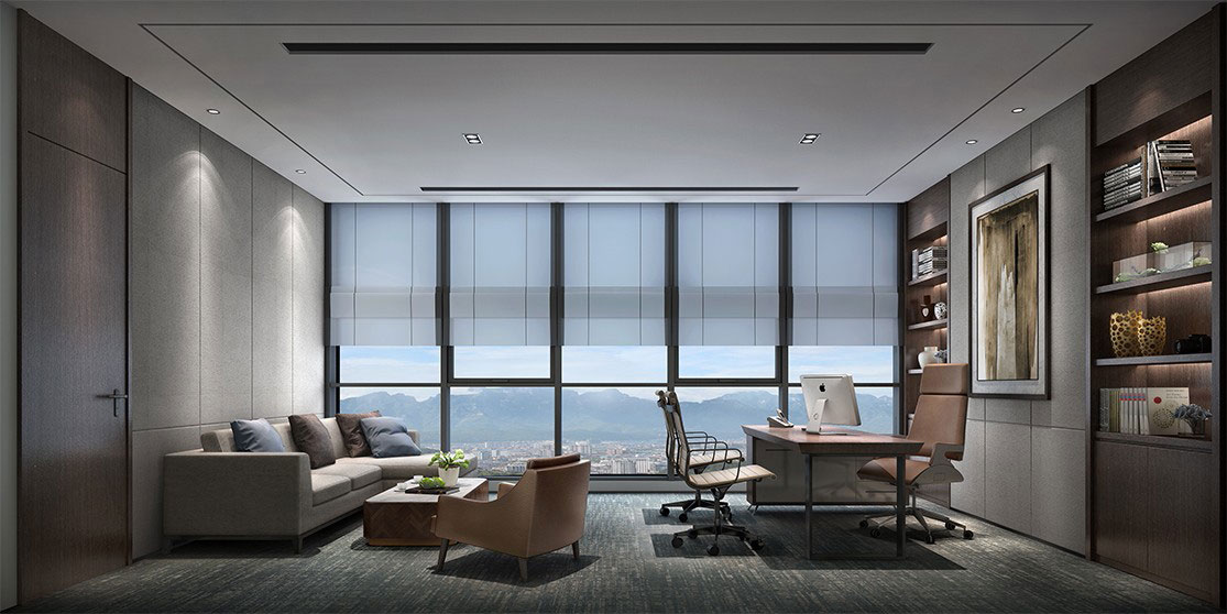 450平米辦公室設計裝修施工效果圖