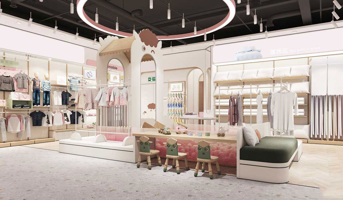 215平米鄭州母嬰用品店設計效果圖