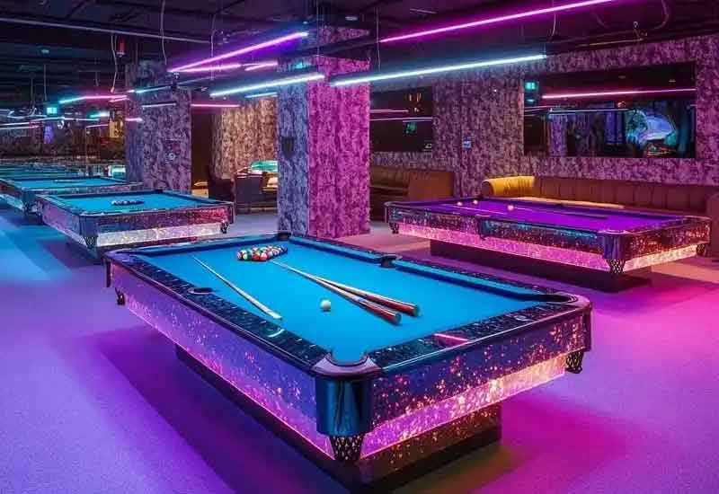 鄭州臺球廳裝修：專業球桌區與觀賽休息區規劃設計