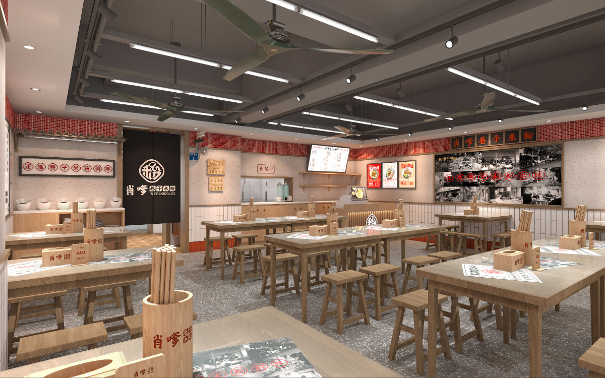 180平米鄭州快餐店裝修設(shè)計效果圖