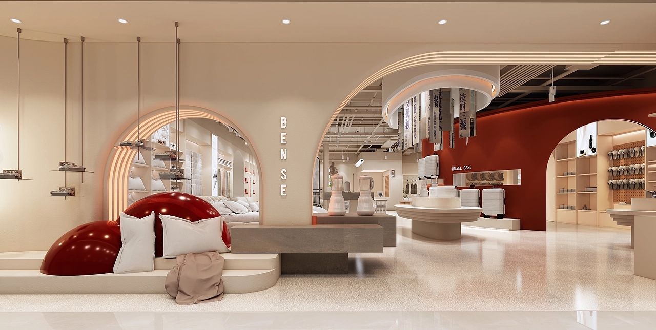 800平米鄭州家紡店面裝修設計效果圖