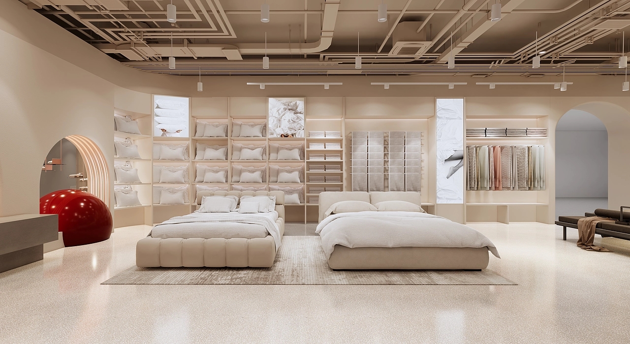 800平米鄭州家紡店面裝修設計效果圖