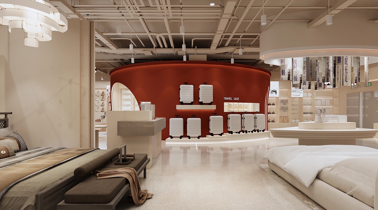 800平米鄭州家紡店面裝修設計效果圖