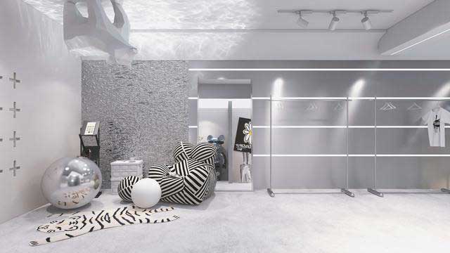 潮牌服裝直播間設(shè)計(jì)效果圖