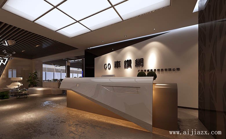 獨特創(chuàng)意的辦公室前廳裝修效果圖
